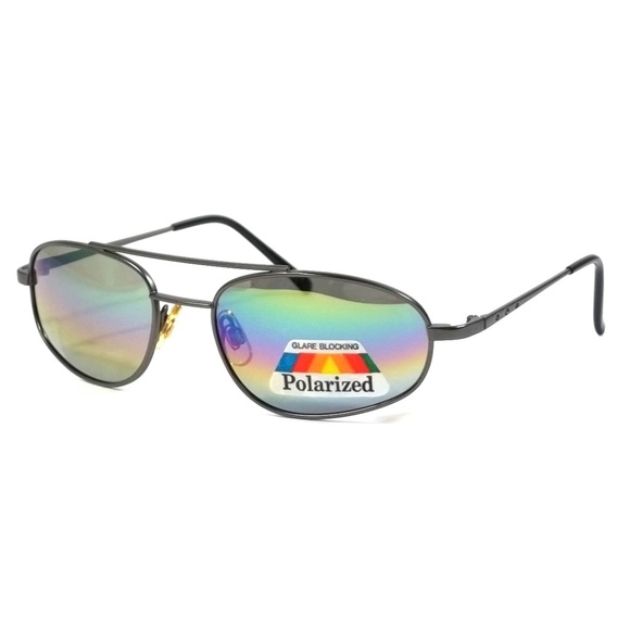 Rainbow Classic Aviator Retro Polarized Sunglasses - Picture 2 of 3